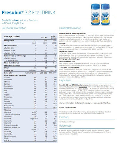 FRESUBIN 3.2Kcal Nutritional Drink Cappucino 125ml x 4