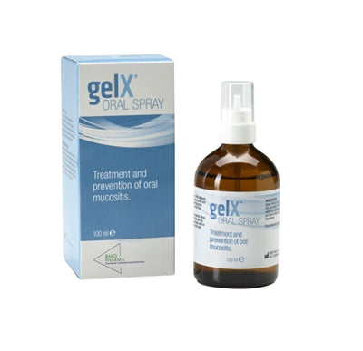 GelX Oral Spray 100ml bottle - mucoadhesive oral mucositis spray