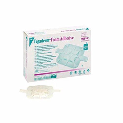 3M Tegaderm Foam Adhesive Dressing, 8.8cm x 8.8cm, Pack of 10 2972222