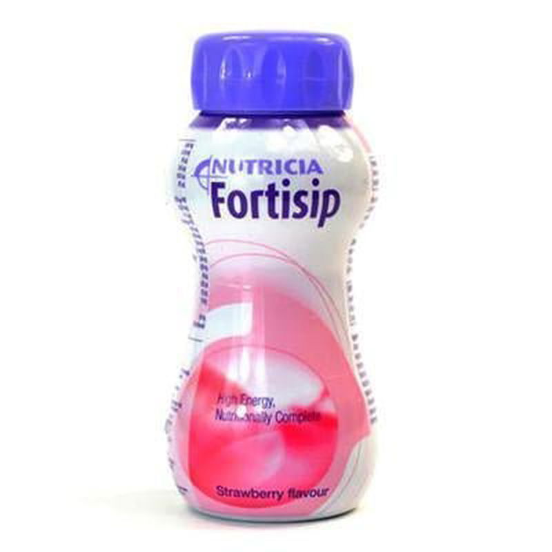 24x Fortisip Strawberry 200ml | Milkshake Style Nutritional Drink -   Nutricia EasyMeds Pharmacy