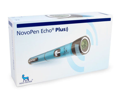 NovoPen Echo PLUS Smart Pen by Novo Nordisk - Measures 1/2 Units Blue or Red -   Novo Nordisk EasyMeds Pharmacy
