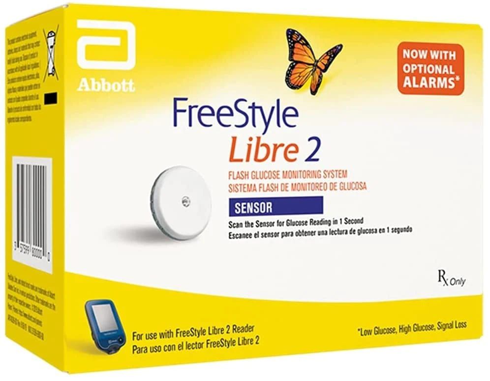 2 x Freestyle Libre 2 Sensors for continuous blood glucose monitoring -   Abbot EasyMeds Pharmacy