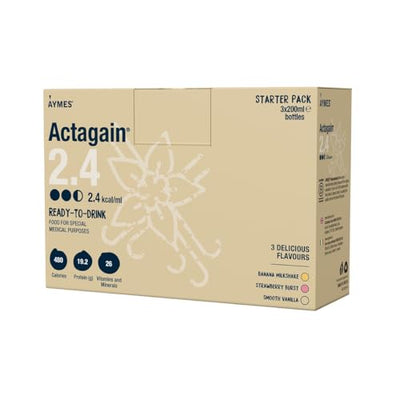 AYMES Actagain 2.4 High Energy Nutritional Drink Starter Pack 3 x 200ml