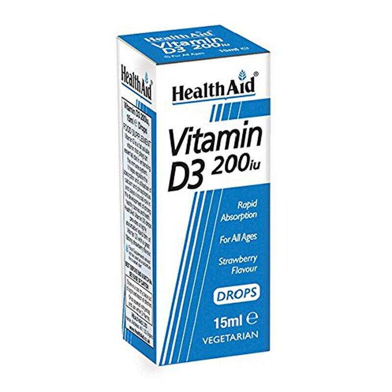 HealthAid Vitamin D3 200IU Drops 15ml