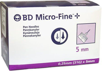 BD MicroFine+ 5mm/31 Gauge Pen Needles (100) -   Becton Dickinson EasyMeds Pharmacy