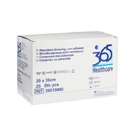 365 Non Adherent Single Wrapped Dressings 20CM X 30CM -   365 Healthcare EasyMeds Pharmacy
