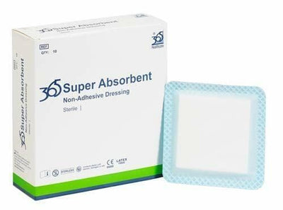 365 Super Absorbent Dressing 10cm x 10cm x 10 - Non adhesive -   365 Healthcare EasyMeds Pharmacy