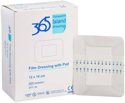 365 Transparent Absorbent Pad Island Dressings 12cm x 10cm 36590021 -   365 Healthcare EasyMeds Pharmacy