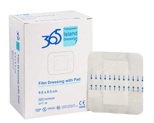 365 Transparent Island Dressings with Absorbent Pad 8.5cm x 9.5cm -   365 Healthcare EasyMeds Pharmacy