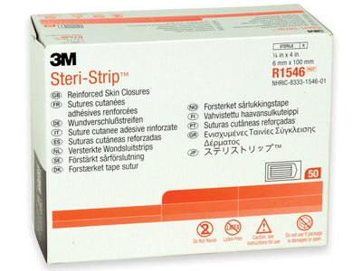 3M Steri-Strip Reinforced Skin Closures, 6mm x 100mm, 50 x 10 Strips (500) -   3M EasyMeds Pharmacy