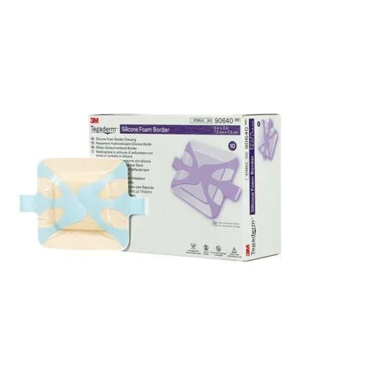 3M Tegaderm Silicone Foam Border Dressing 7.5cm x 7.5cm x10 90640 -   Tegaderm EasyMeds Pharmacy