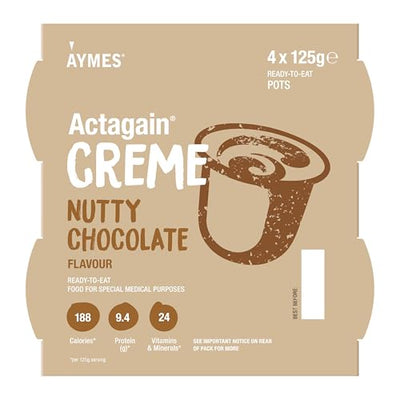 Actagain CREME Nutritional Dessert Nutty Choc 4x125g