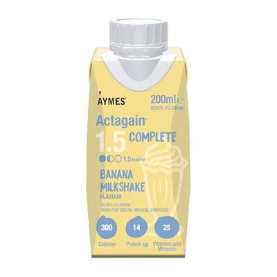 Aymes Actagain 1.5 Complete Banana Milkshake Style Bottles 24 x 200ml