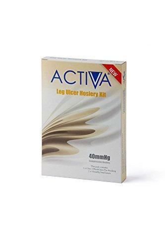 Activa Hosiery Kit Below Knee Stocking and Liner 40mmHg Small, Sand/White