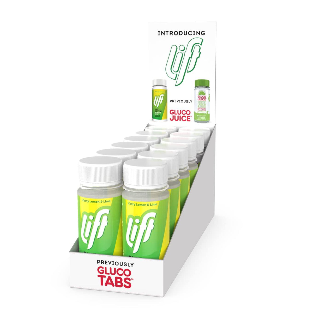 Lift | Fast-Acting Glucose Energy Juice Shots | Lemon & Lime | 12 Pack of 60 ml 3399797 20.38 Q0