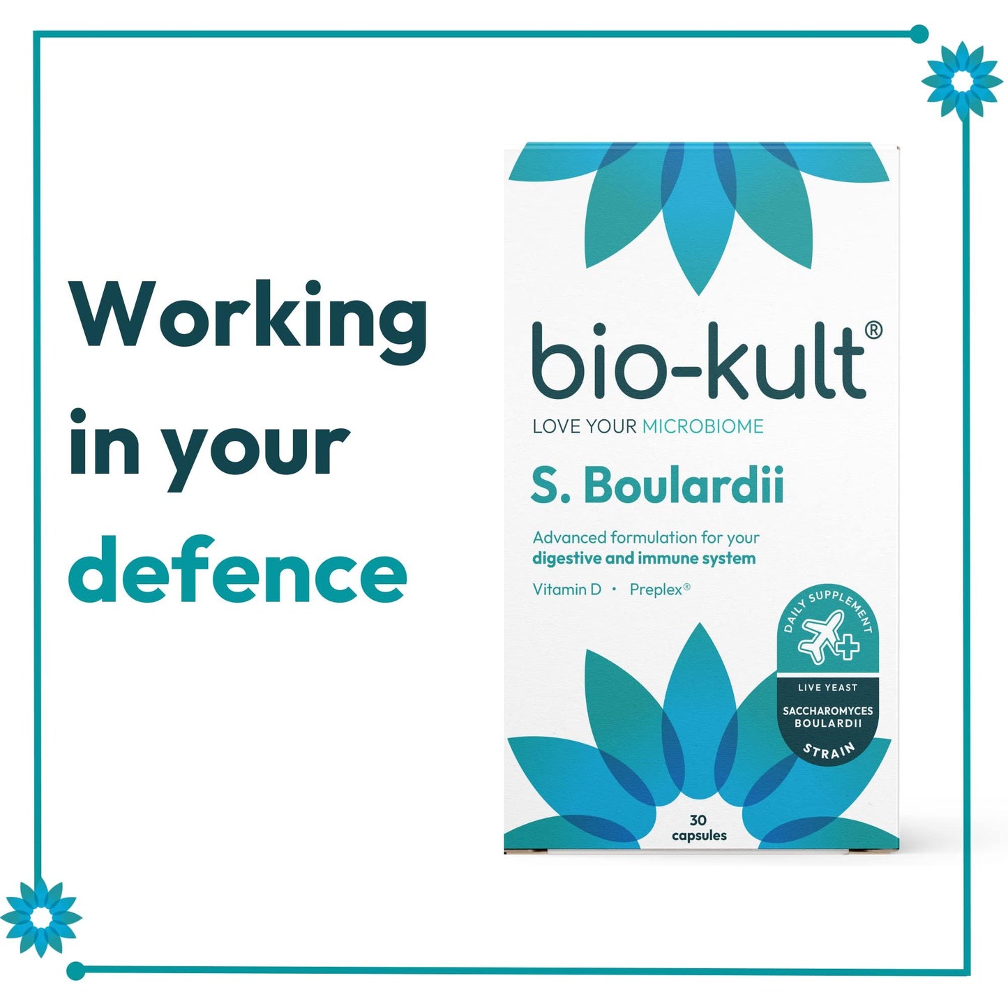 Bio-Kult S. Boulardii - Saccharomyces Yeast - Vitamin D3 - Contributes to the Immune System