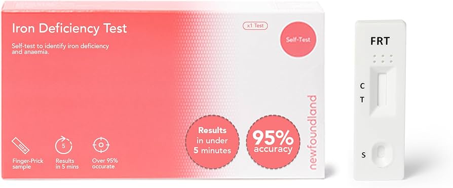 Newfoundland Iron Levels Test Kit | Anaemia Detection & Iron Deficiency | 99% Accurate Home Test