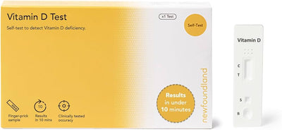 Newfoundland Vitamin D Test Kit - UV Deficiency Detection - 99% Accurate Home Test for Vitamin D Levels - Certified by CE - Blood Test Kit for D3 & D2 - Sunlight & UVB