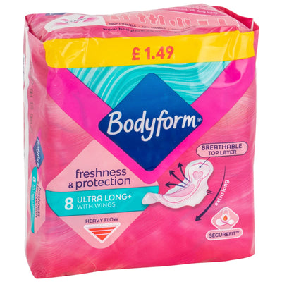 Bordyform Ultralong With Wings Sanitary Towels 8 x 4 Packs (32)