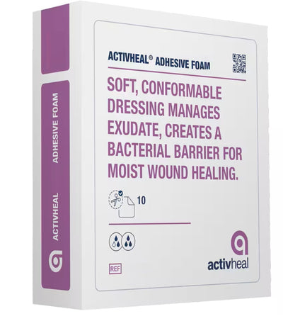 ActivHeal Foam Adhesive Dressing 15cm x 15cm x 10