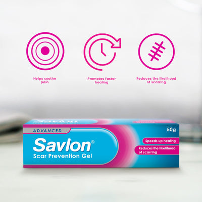 Savlon Scar Prevention Gel 50g | Helps Soothe Minor Wounds & Superficial Burns