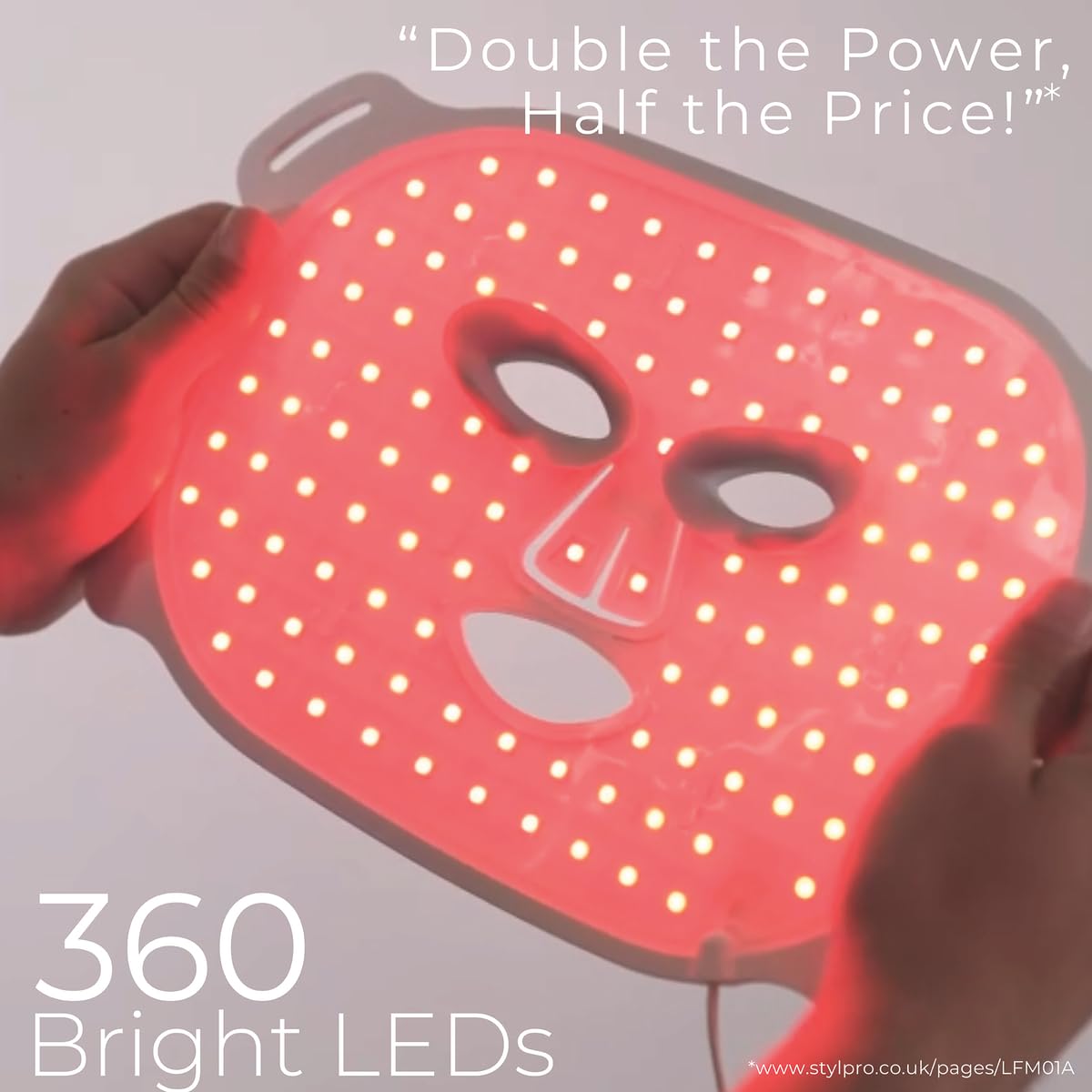 STYPRO Wavelength LED Face Mask - Multi-Mode Skincare with Red, Blue, Near-Infrared Light for Wrinkles, Blemishes - Flexible, Rechargeable, User-Friendly, Designed in UK, Professional-Grade