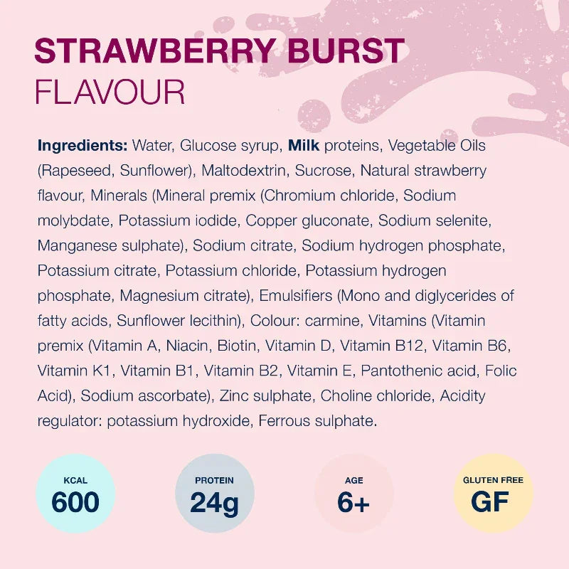 Aymes Actagain 2.4 Daily High Energy Nutritional Drink, Strawberry Burst 12 x 250ml