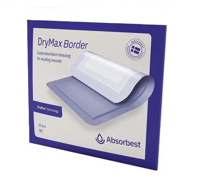 DryMax Border Superabsorbent Wound Dressings 15cm x 15cm x 10