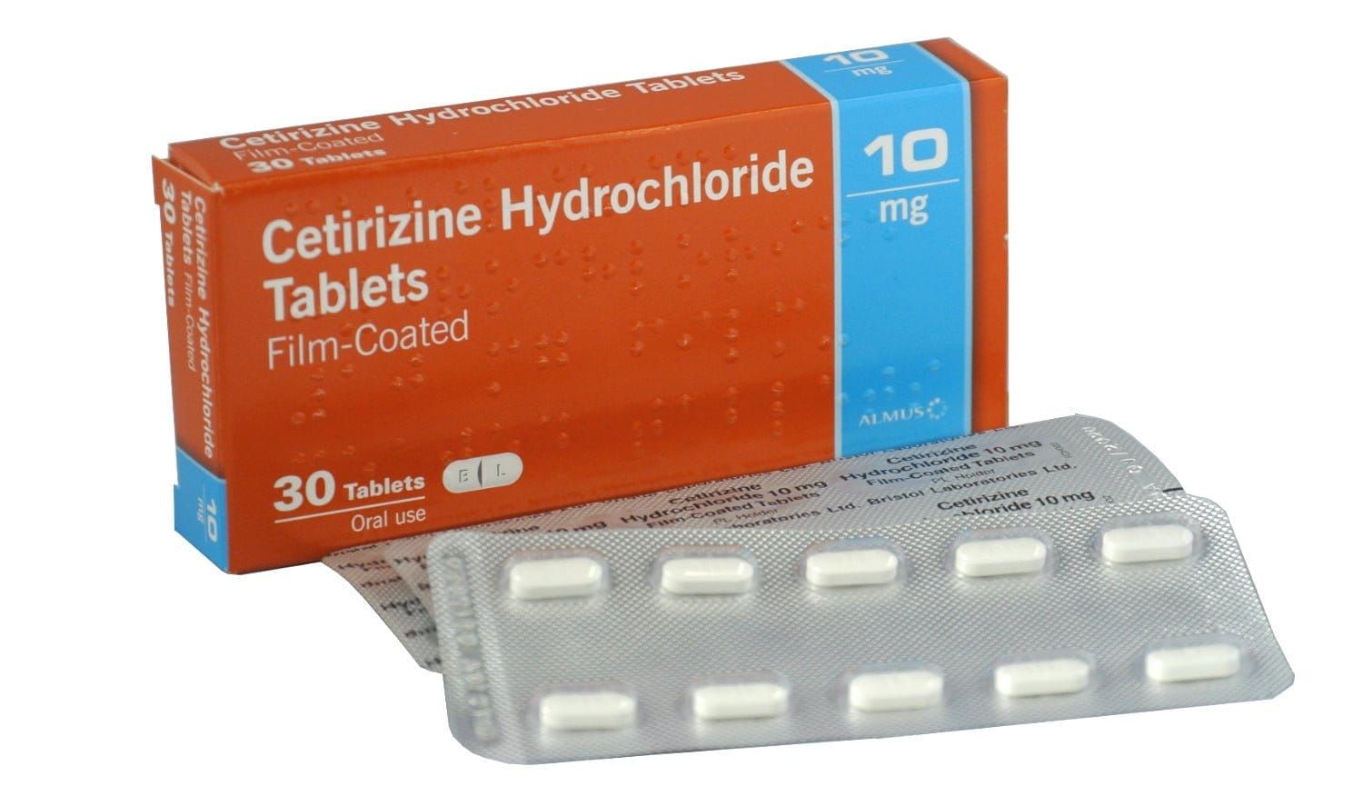 ALMUS Branded Cetirizine 10mg Tablets - Pack of 30 -   Almus EasyMeds Pharmacy