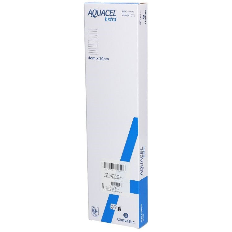 Aquacel Extra Hydrofiber Wound Dressing 4cm x 30cm x 10
