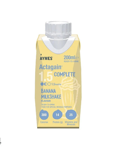 Aymes Actagain 1.5 Complete Banana Milkshake Style Bottles 24 x 200ml