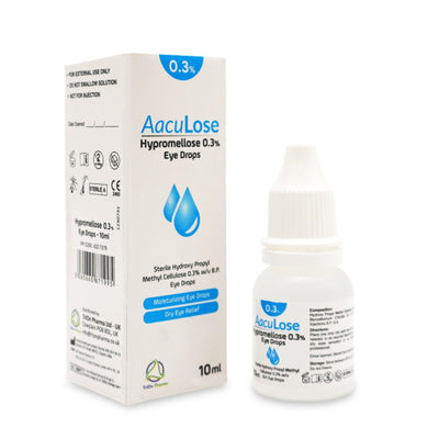 Aaculose Hypromellose 0.3% Dry Eye Drops 10ml