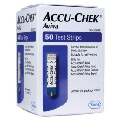 Accu-Chek Aviva Glucose Test Strips x 50 -   Roche Diabetes Care EasyMeds Pharmacy