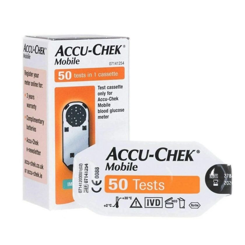 Accu Chek Mobile Glucose Test Strips 50 x 5 Packs -   Roche EasyMeds Pharmacy