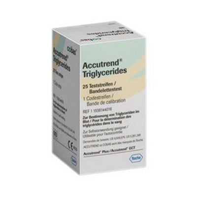 Accutrend Triglyceride Strips 1 x 25 for Accutrend Plus -   Accutrend EasyMeds Pharmacy