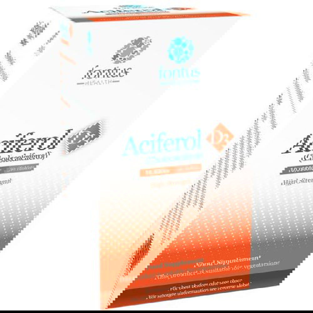 Aciferol D3 10000iu Tablets x 30 -   Fontus Health EasyMeds Pharmacy