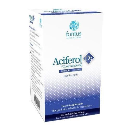 Aciferol D3 20000iu Tablets x 30 -   Fontus Health EasyMeds Pharmacy