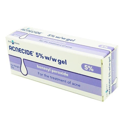 Acnecide 5% Benzyl Peroxide Gel for Acne Spots Blemish Skin Treatment 60g -   Galderma EasyMeds Pharmacy