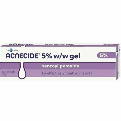 Acnecide 5% Benzyl Peroxide Gel for Acne Spots Blemish Skin Treatment x 30g -   Galderma EasyMeds Pharmacy