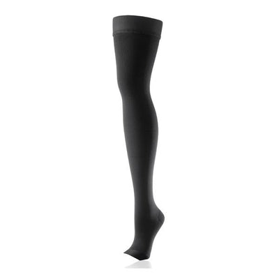 ActiLymph Class 2 Thigh Length Compression Stockings Black Small  Open Toe