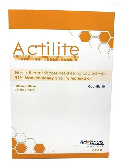 Actilite Manuka Honey Non-Adherent Dressing 10cm x 20cm x10 -   Advancis Medical EasyMeds Pharmacy