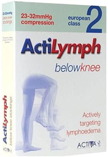 Actilymph Class 2 Standard Below Knee Open Toe Compression Stockings Large Sand -   Actilymph EasyMeds Pharmacy