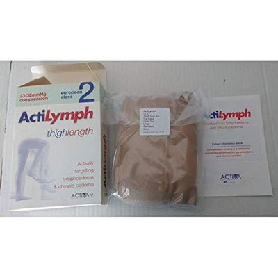 Actilymph Class 2 Thigh Large Sand Open Toe with Top Band -   Actilymph EasyMeds Pharmacy