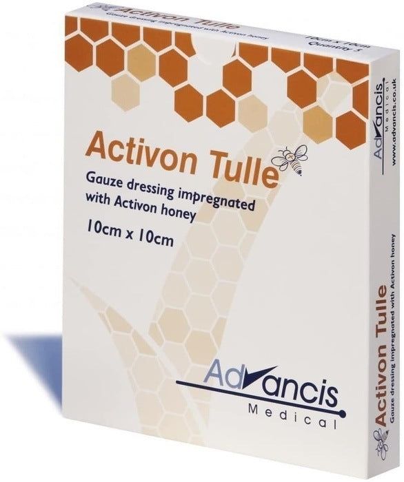 Activon Tulle Manuka Honey dressings 10cm x 10cm -   Advancis Medical EasyMeds Pharmacy