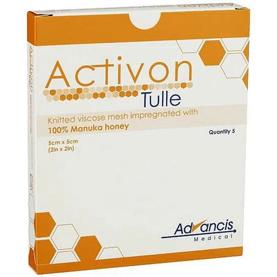Activon Tulle Manuka Honey dressings 5cm x 5cm -   Advancis Medical EasyMeds Pharmacy