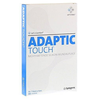 Adaptic Touch Non-Adhesive Silicone Dressings 7.6cm x 5cm x 10 -   Systagenix EasyMeds Pharmacy
