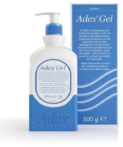 Adex Gel 500g - Moisturising Emollient -   Dermal EasyMeds Pharmacy