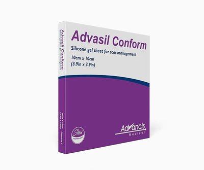 Advasil Conform Self Adherent Silicone Gel Sheet 10cm x 10cm -   Advasil EasyMeds Pharmacy