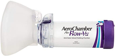AeroChamber Plus Flow-Vu Anti-Static with Adult Small & Mask -   AeroChamber Plus EasyMeds Pharmacy