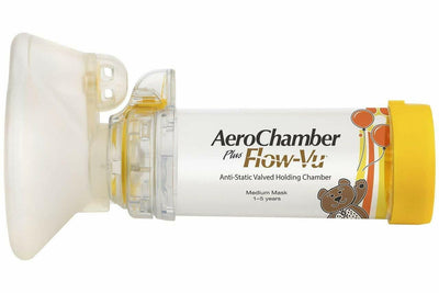 AeroChamber Plus Flow-Vu Spacer Child Medium Yellow -   AeroChamber Plus EasyMeds Pharmacy